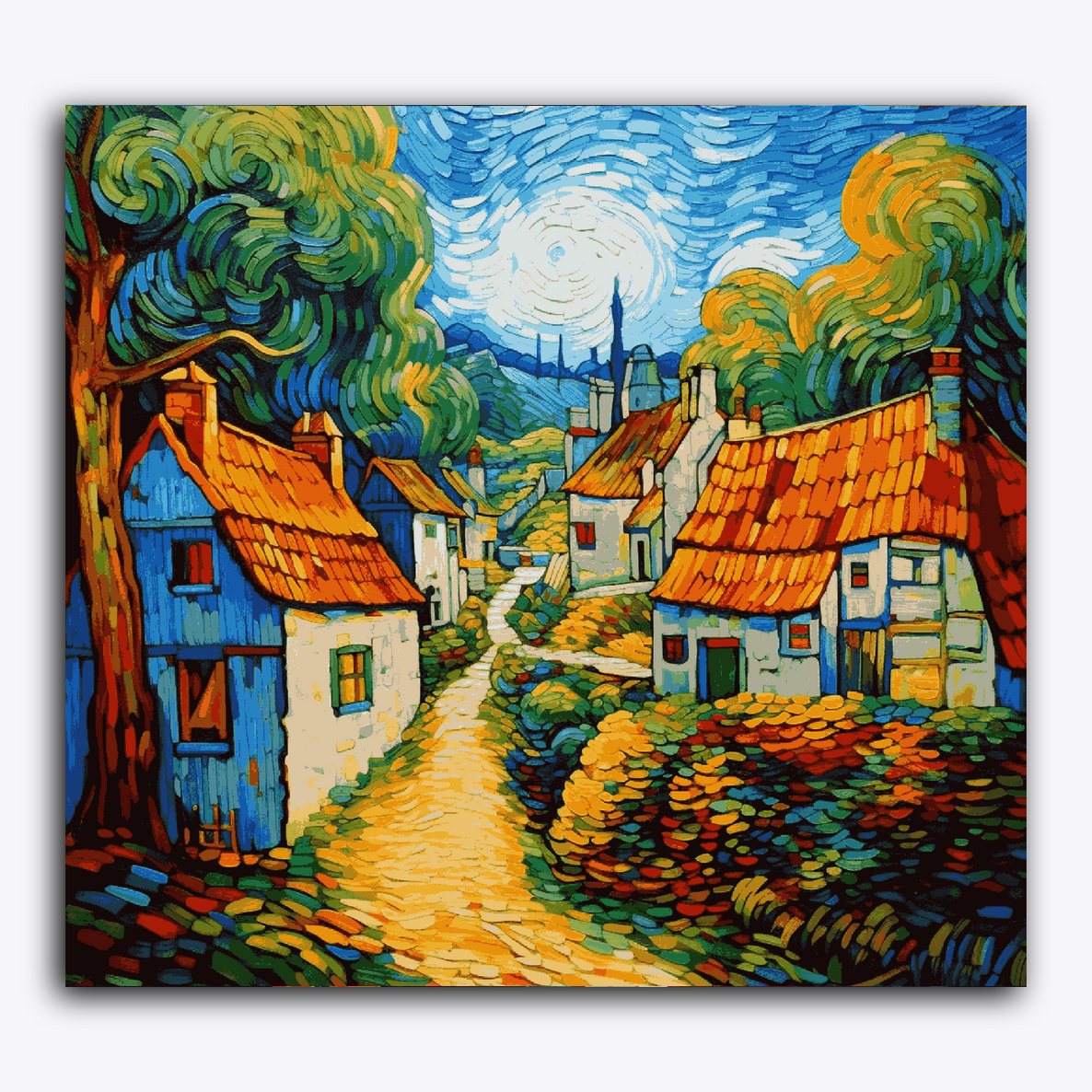 Village Van Gogh Style