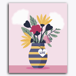 Love Flower vase