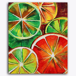 Sliced Citrus Fruit Painting