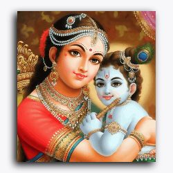 Yashoda Maiyaa and baby Krishna - Janmasthami