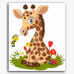 Baby Giraffe & Bee