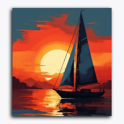 Sunset Boat Sail