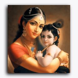 Maa Yashoda with baby Krishna - Janmasthami