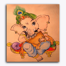 Bal Ganesha Writing