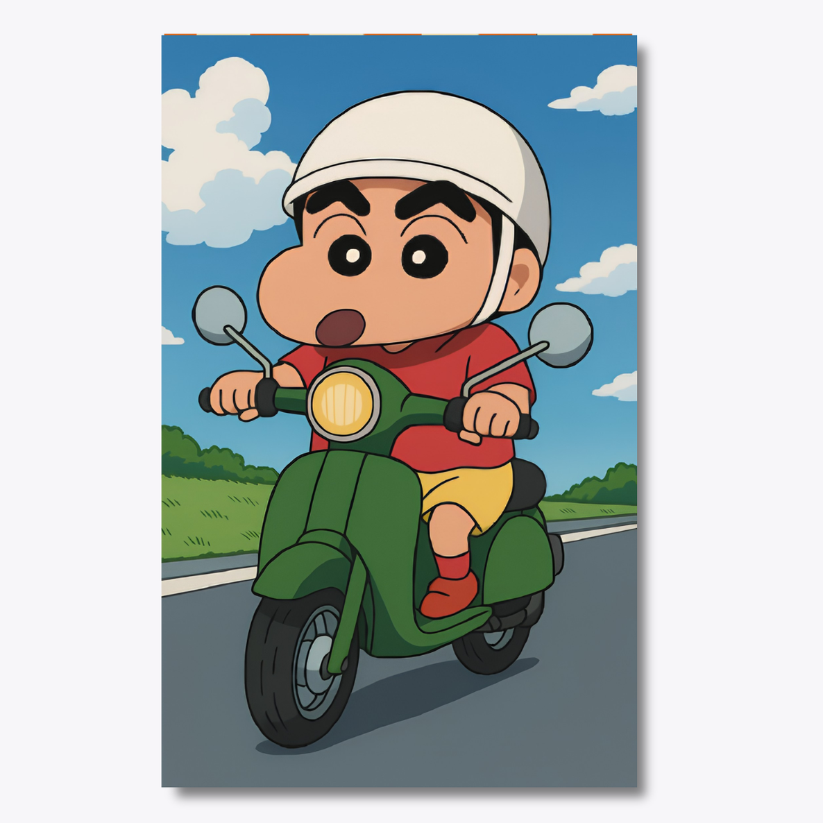 Sinchan on Scooter Dot by Number Kit