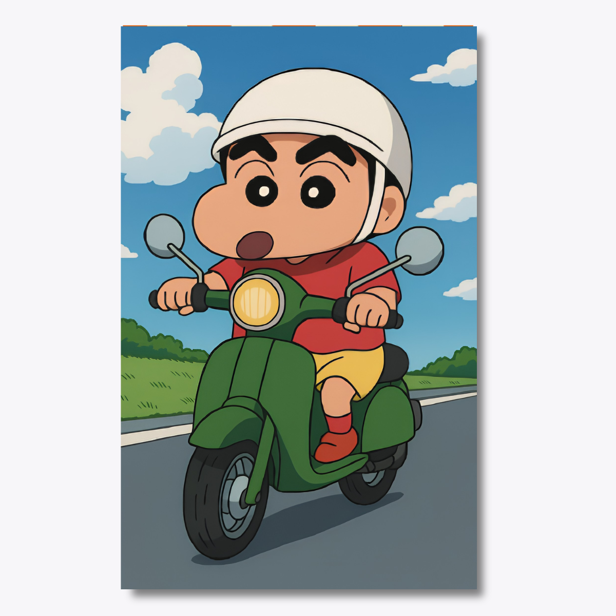 Sinchan on Scooter Dot by Number Kit