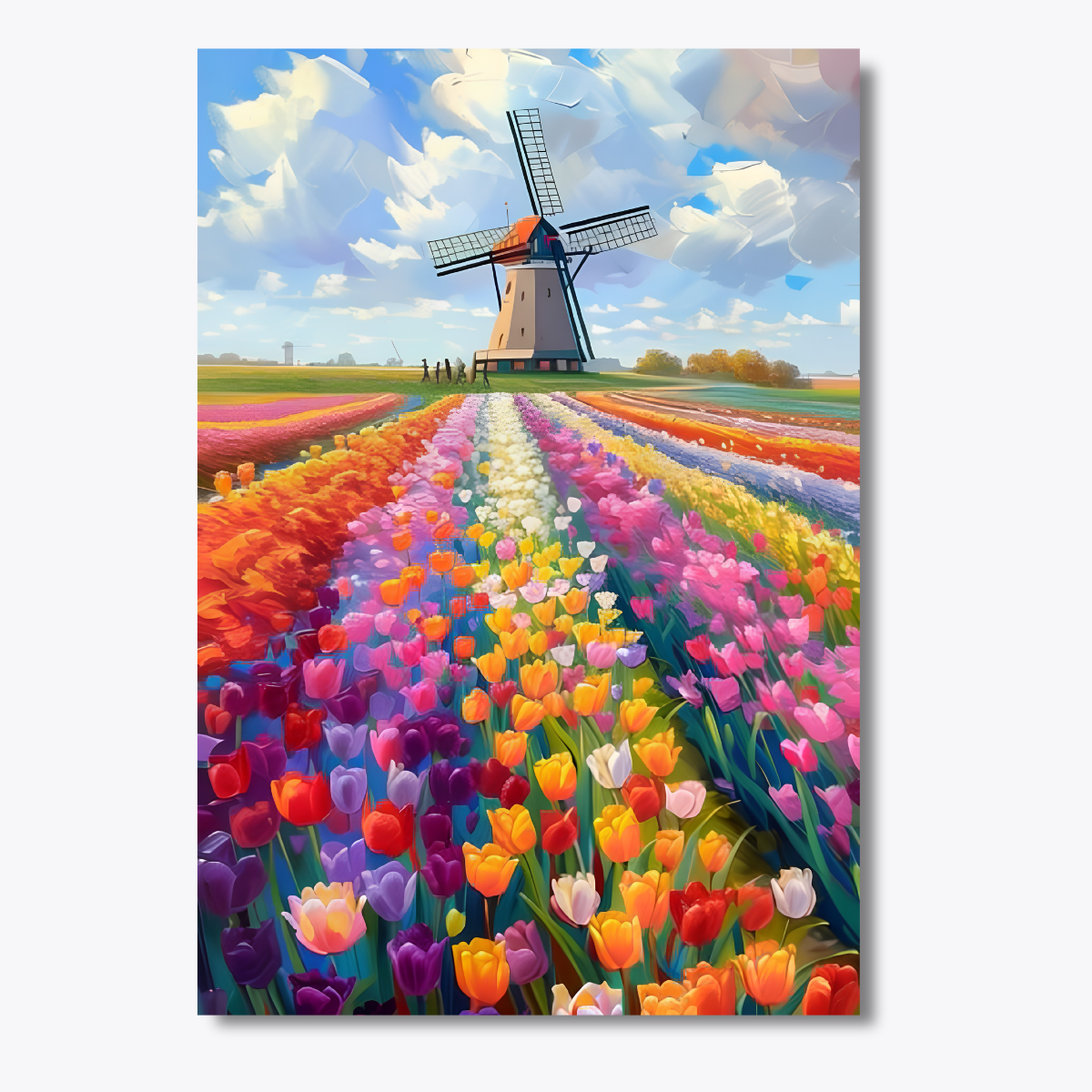 Blooming Tulip Fields Dot by Number Kit