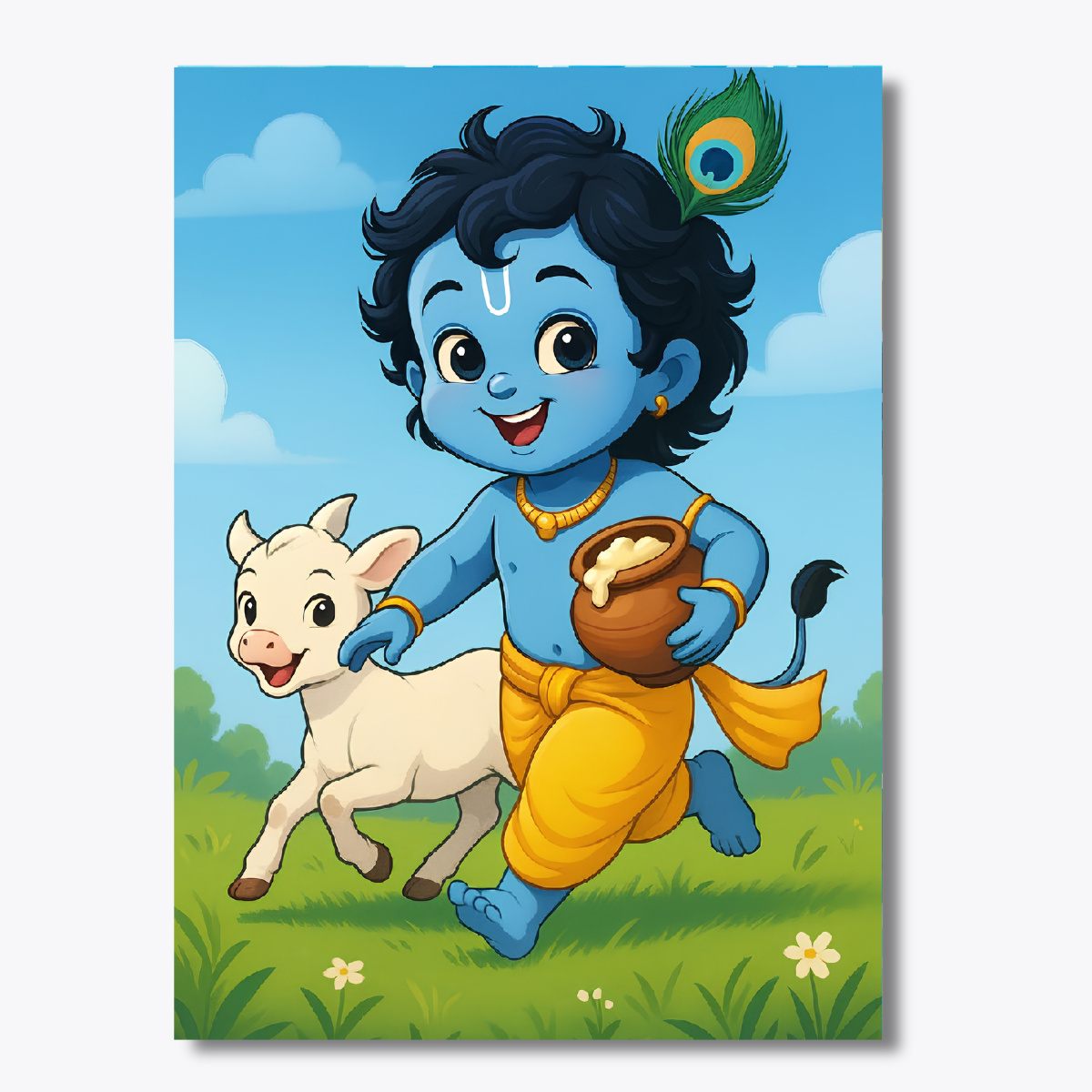 Little Krishna in Vrindavan Dot by Number Kit