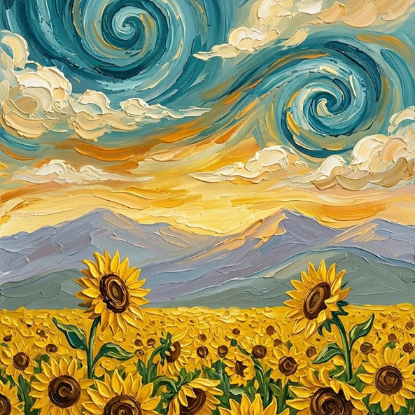 Golden Whirlwind Dot by Number Kit