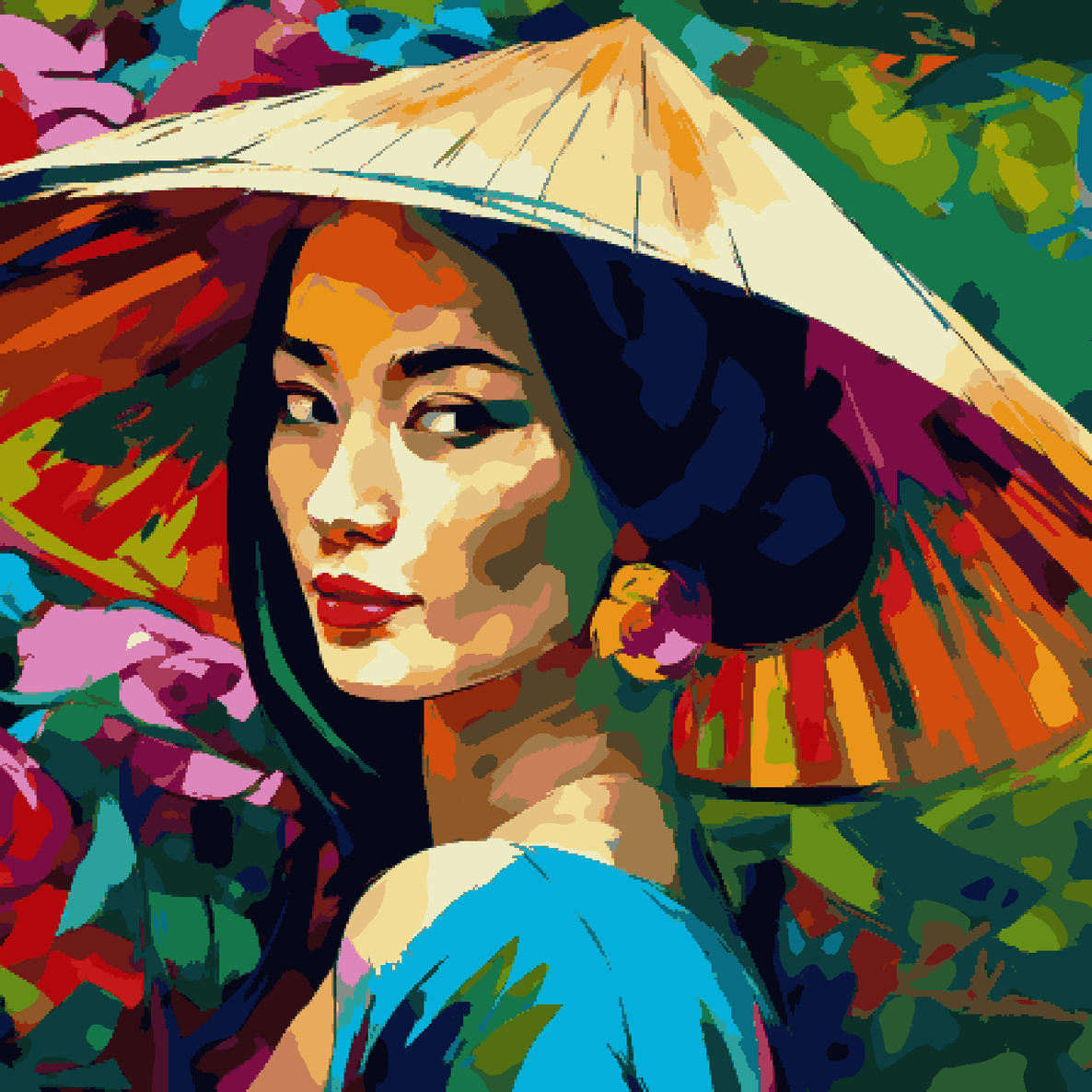 Woman in Triangle Hat