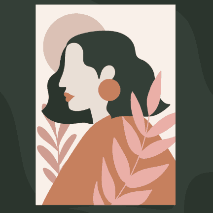 Woman with Disc Earring