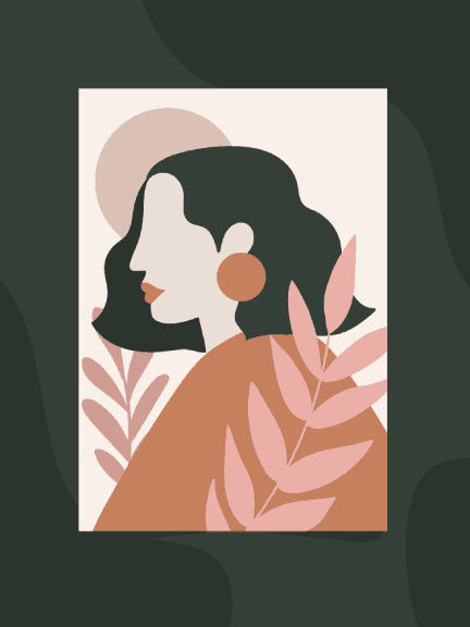 Woman with Disc Earring