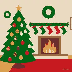 Holiday Hearth and Tree - Christmas