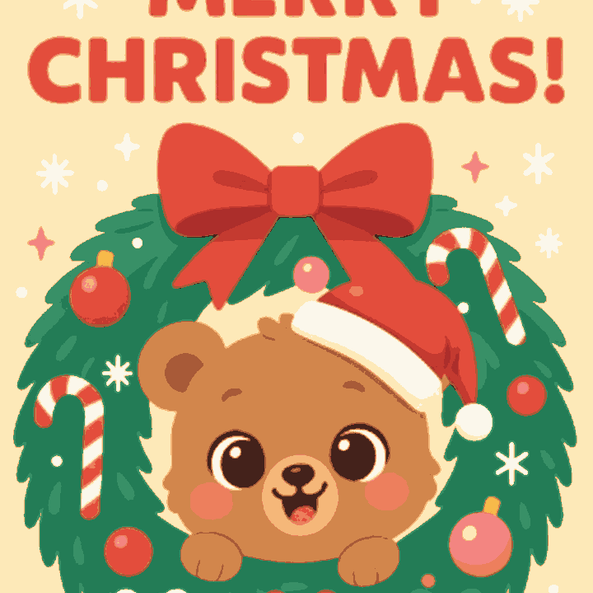 Cute Bear Christmas Greetings