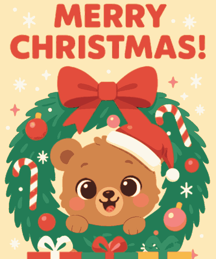 Cute Bear Christmas Greetings