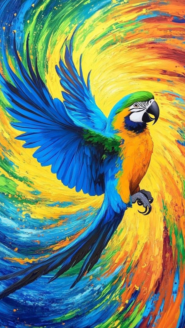 The Color Burst Macaw Dot by Number Kit
