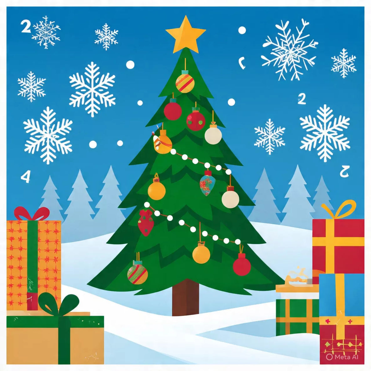 Decorated Christmas Tree Star Gift