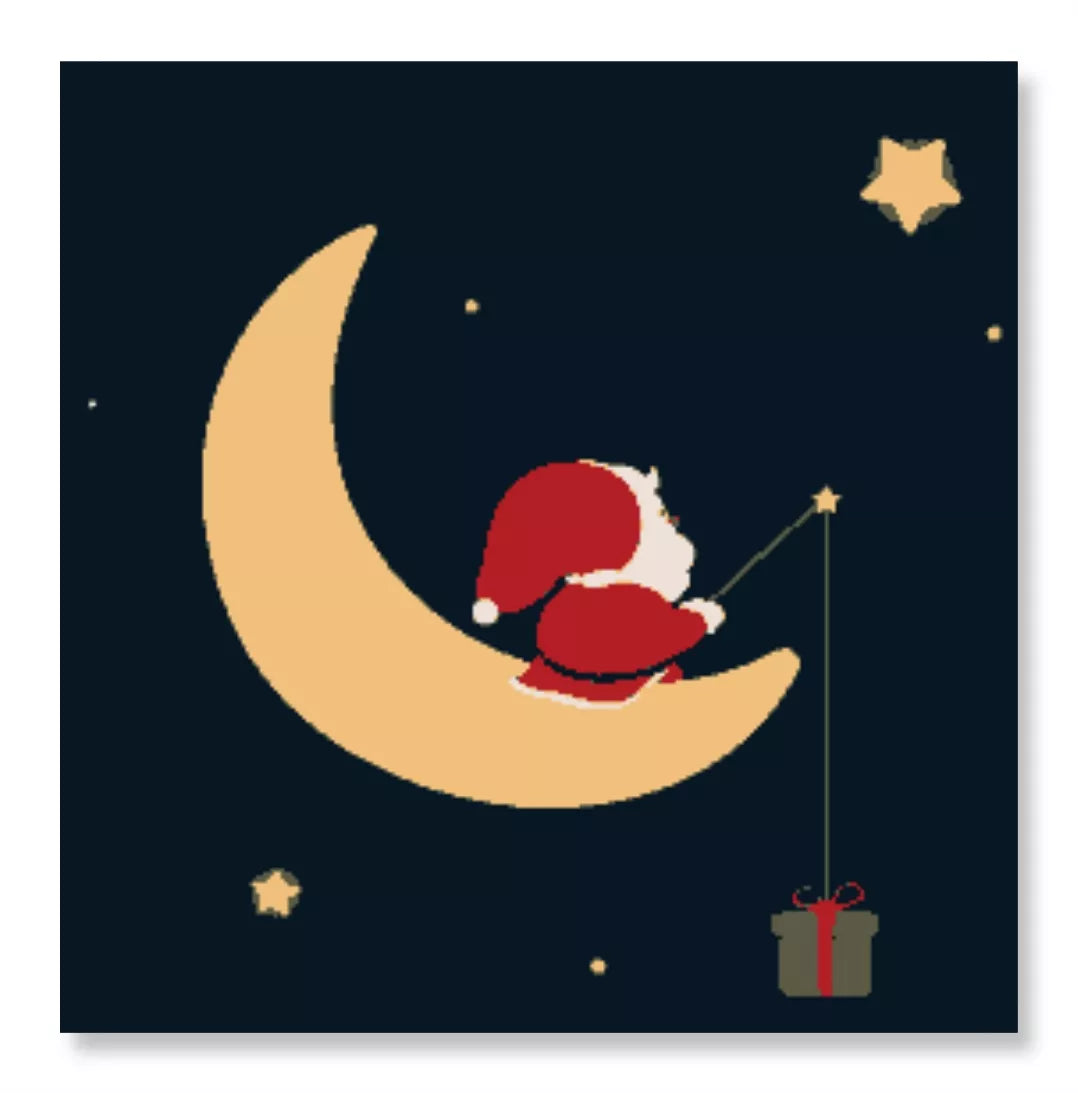 Santa's Moonlight Catch - Christmas