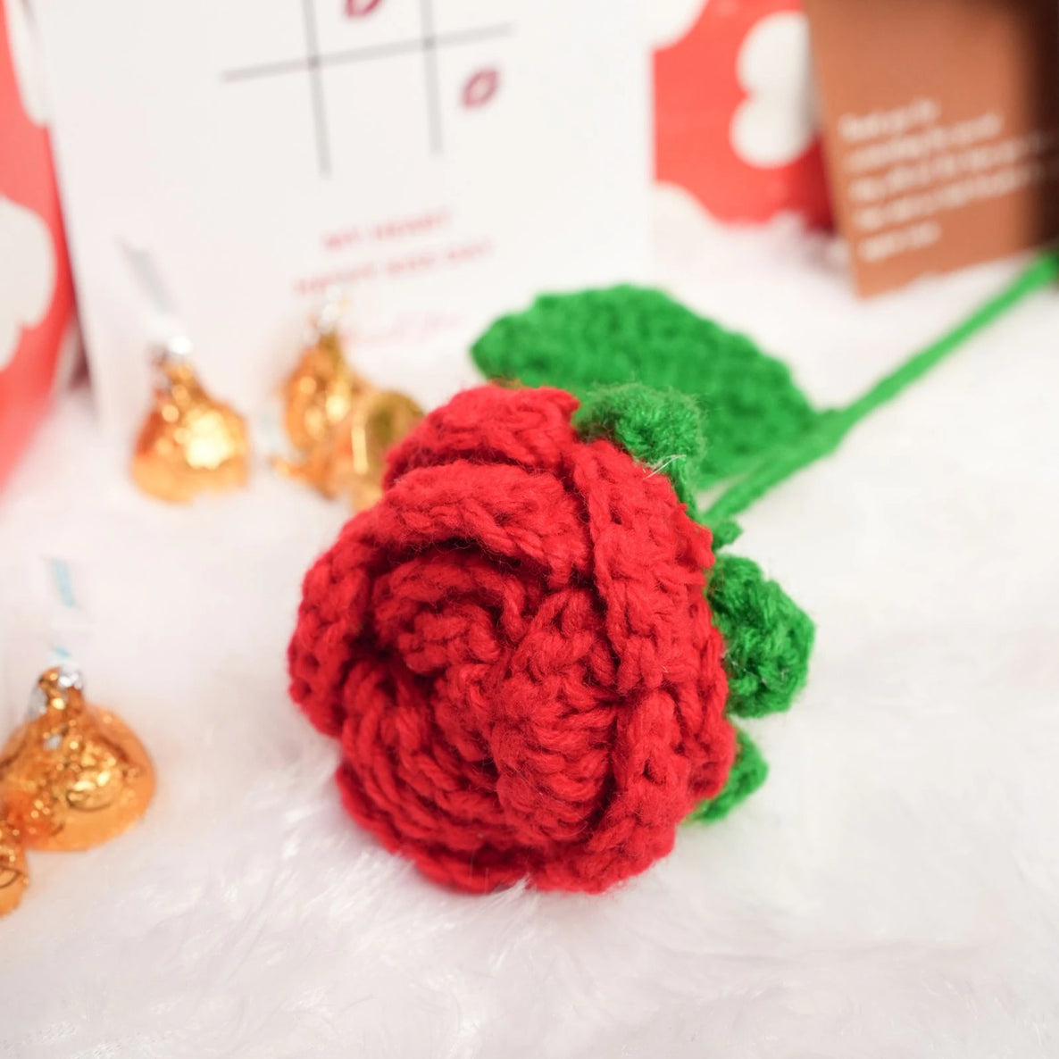 Crochet Red Rose