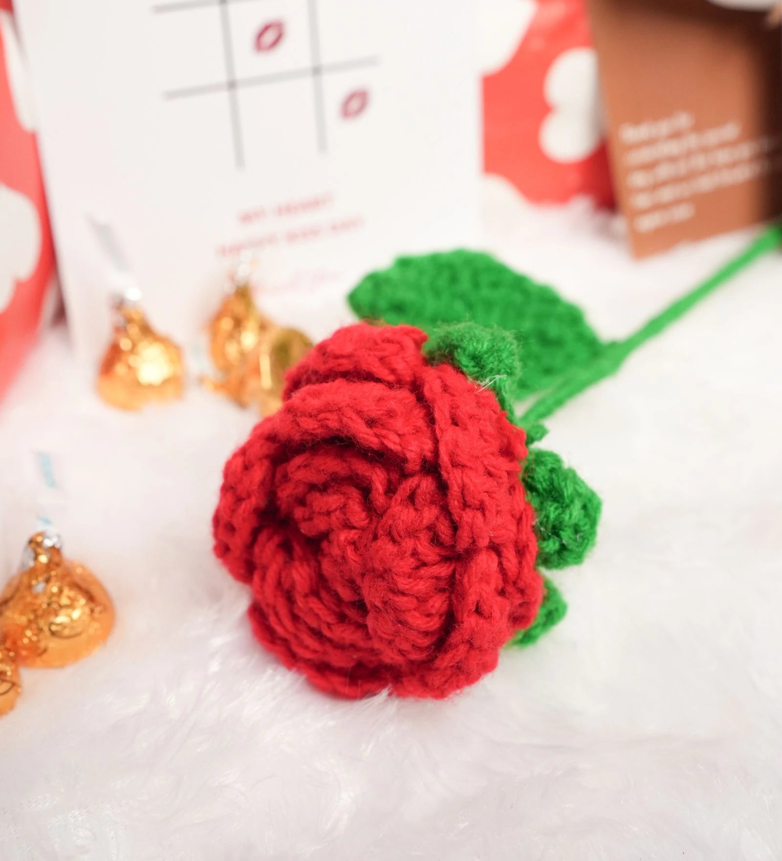 Crochet Red Rose