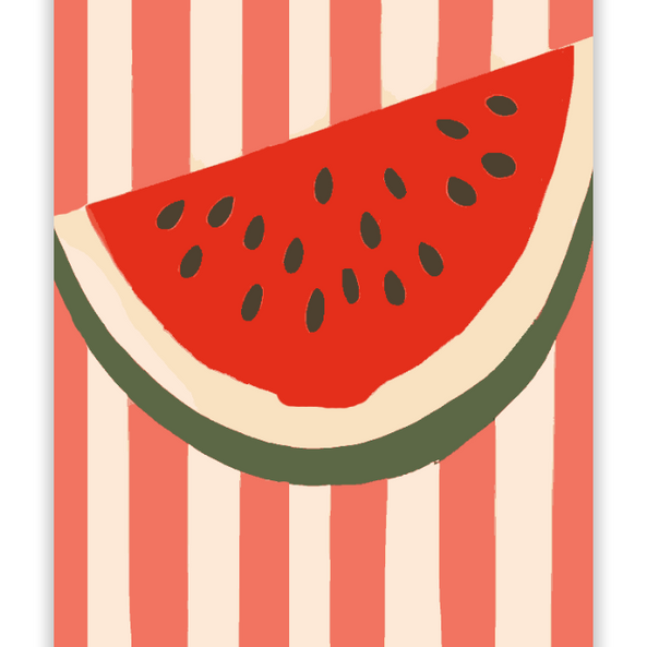 Bold Striped Melon Slice